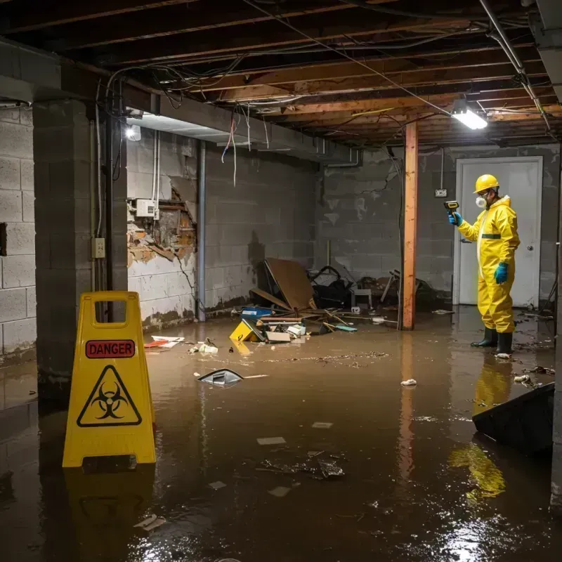 Flooded Basement Electrical Hazard in Bethel, AK Property